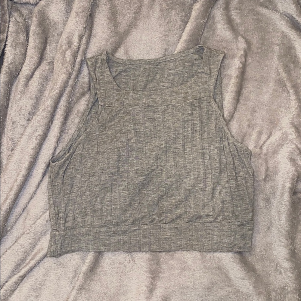 Gray crop top